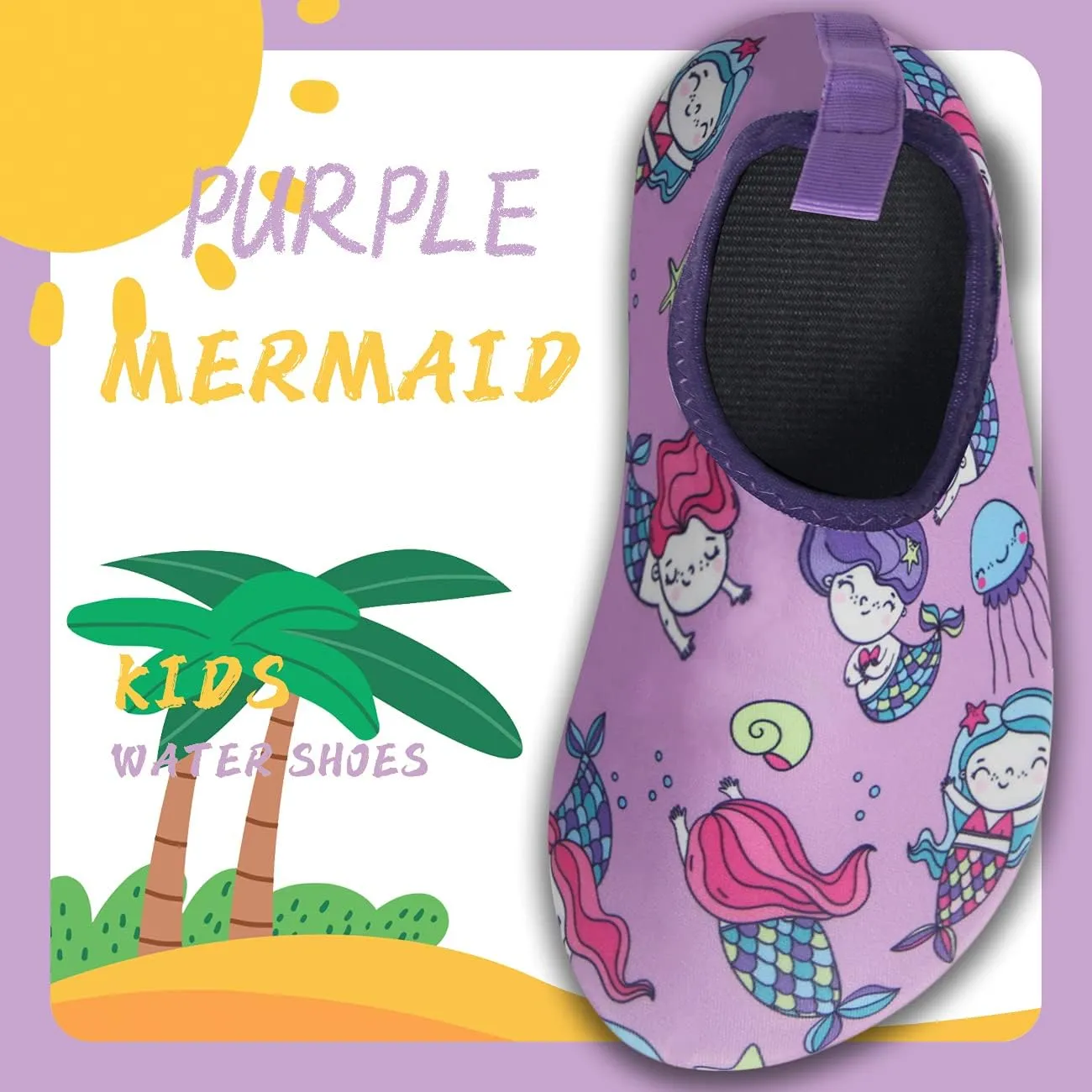 BomKinta Kids Water Shoes Boys Girls Barefoot Quick Dry Non-Slip Aqua Socks for Beach Swimming Pool