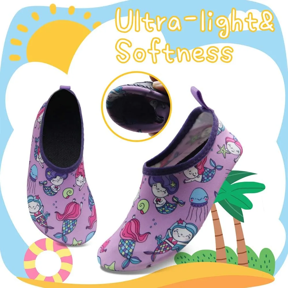 BomKinta Kids Water Shoes Boys Girls Barefoot Quick Dry Non-Slip Aqua Socks for Beach Swimming Pool