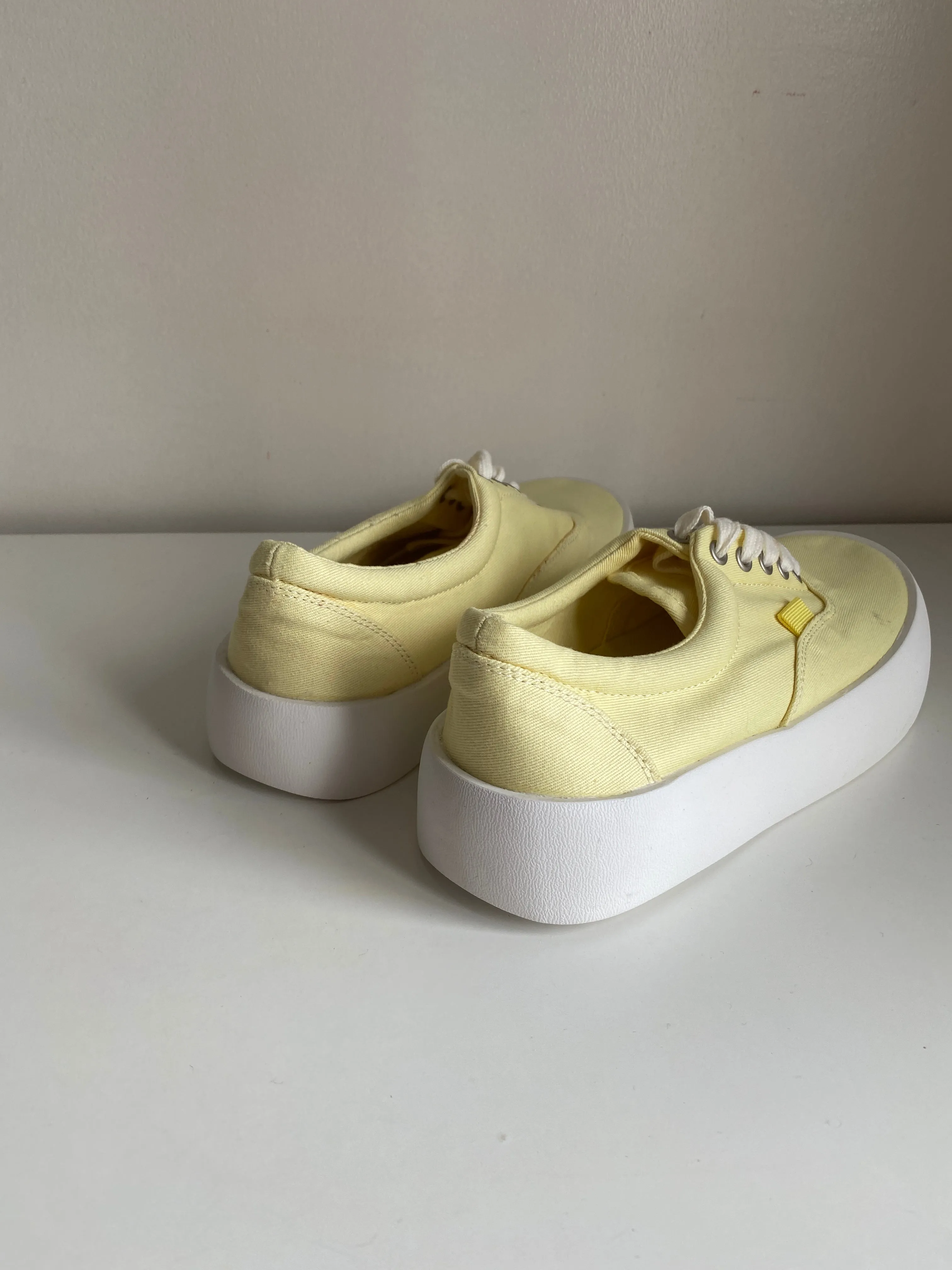 Chunky Sole Canvas Sneakers - Butter