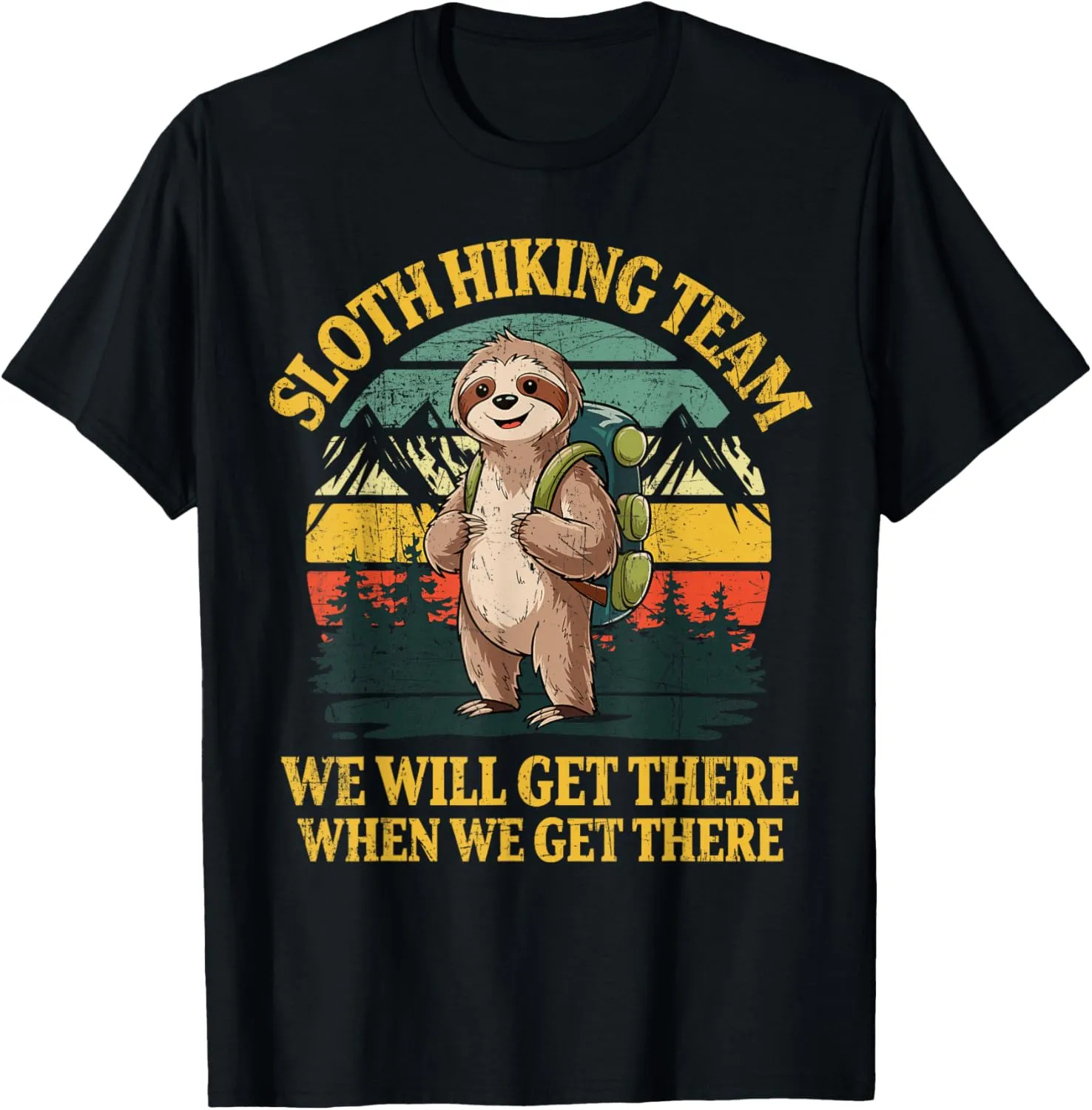 Funny Sloth Hiking T-Shirt