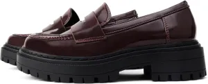 Soda Soho ~ Women Slip On Platform Heel Lug Sole Penny Loafer