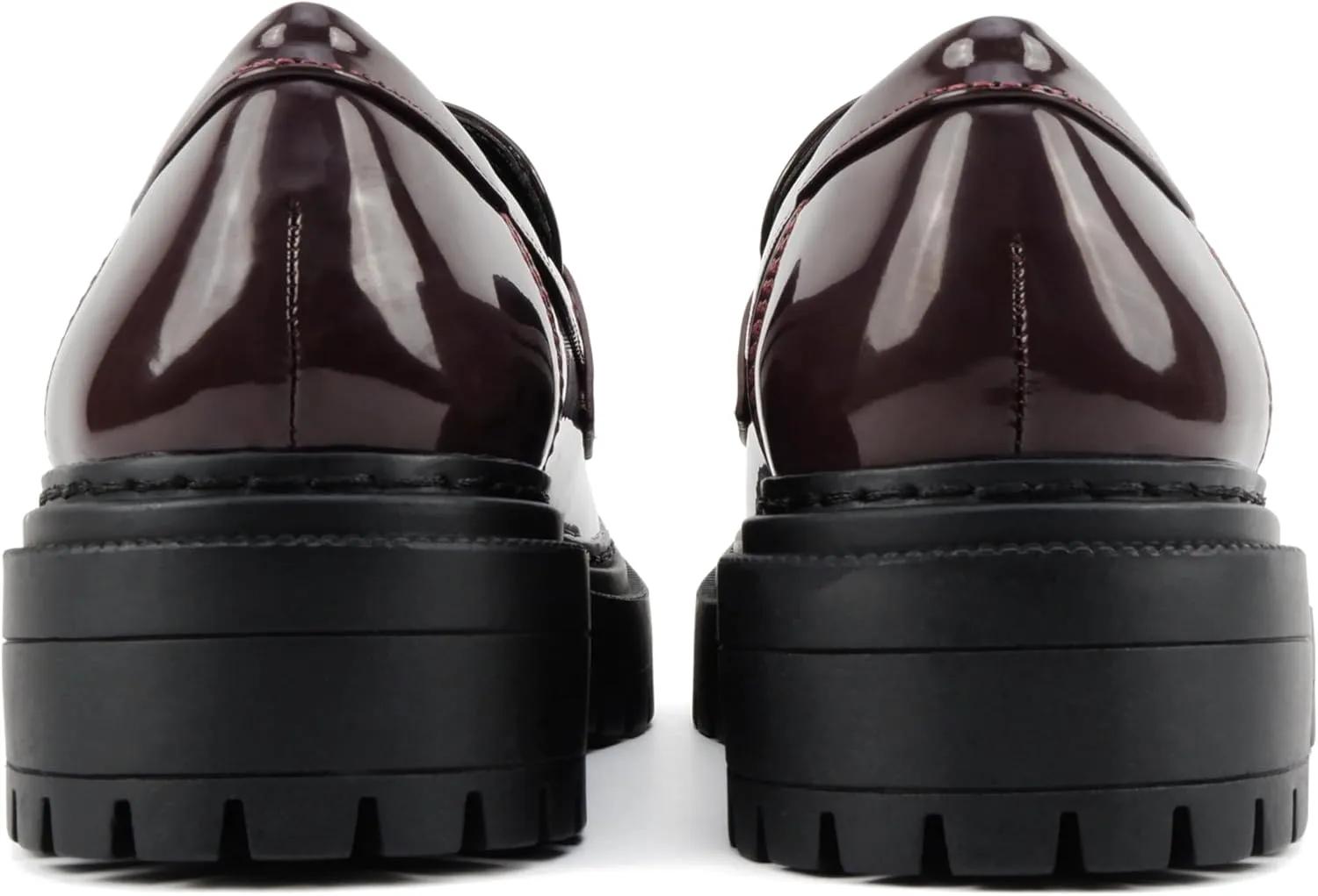 Soda Soho ~ Women Slip On Platform Heel Lug Sole Penny Loafer