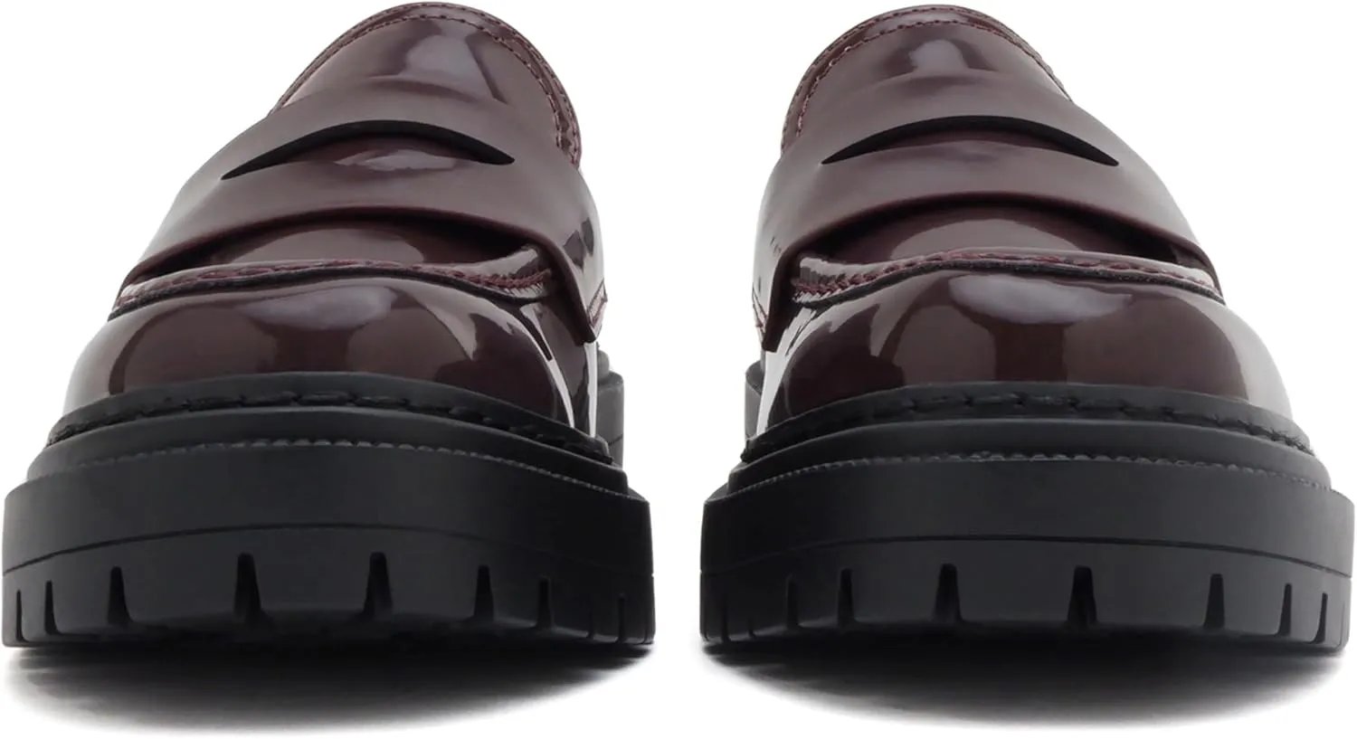 Soda Soho ~ Women Slip On Platform Heel Lug Sole Penny Loafer
