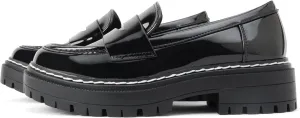 Soda Soho ~ Women Slip On Platform Heel Lug Sole Penny Loafer