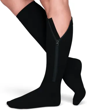 TheraMagic? Zipper Compression Socks for Men & Women, 20-30mmHg Closed Toe Graduated Zippered Compression Stocking